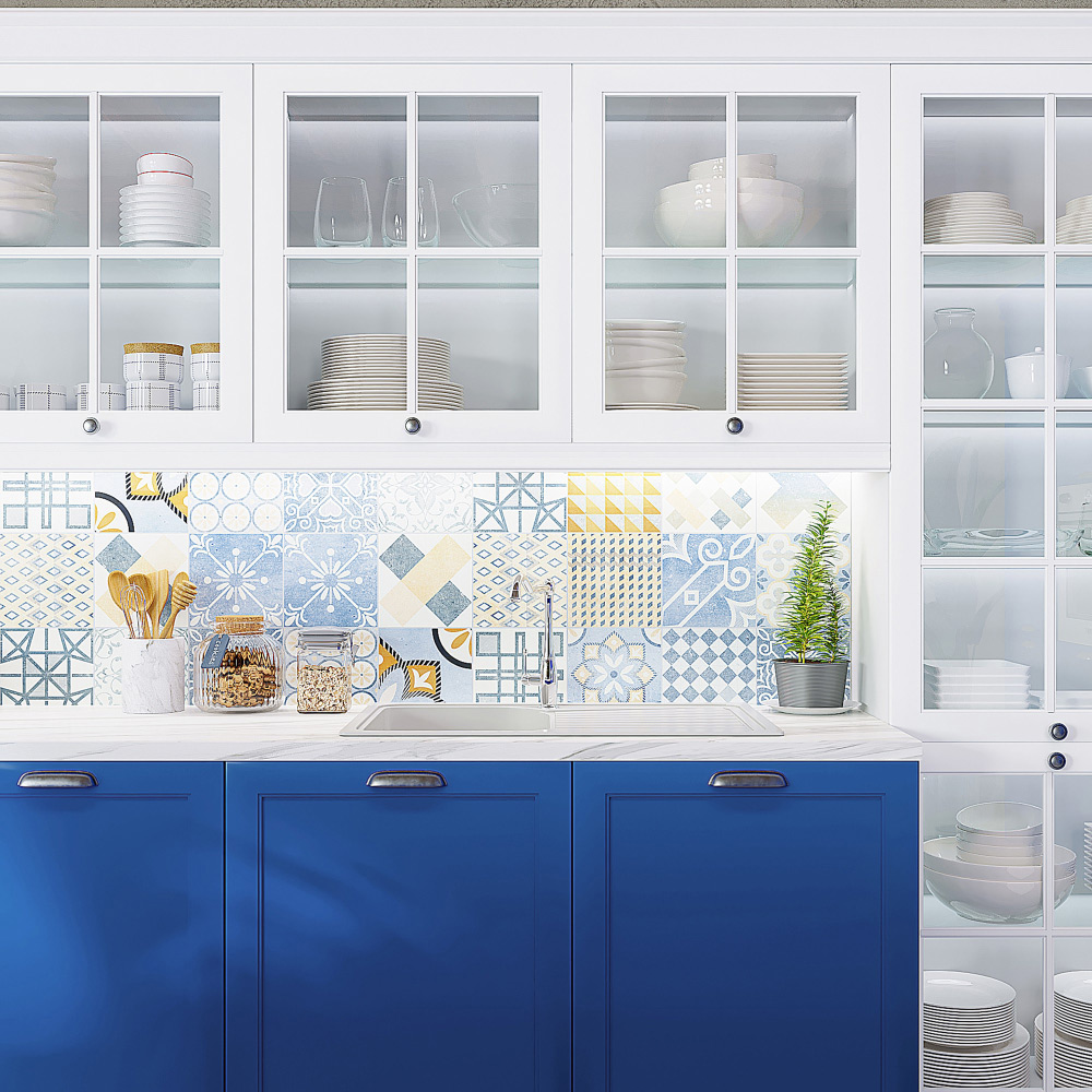 Kitchen with Tile Backsplash